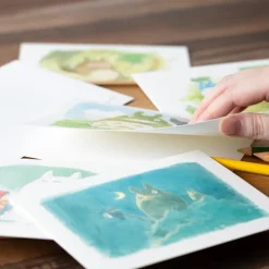 Carte de vœux aquarelle 24 x 15,8 cm Été - Mon Voisin Totoro