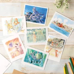 Carte de vœux aquarelle 24 x 15,8 cm Ashitaka dans la forêt  - Prince