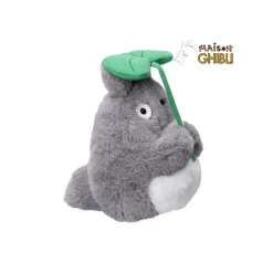Peluche Nakayoshi Totoro Gris avec feuille - Mon Voisin Totoro